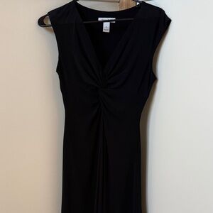 White House Black Market Black Twist-Front Dress
